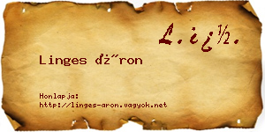 Linges Áron névjegykártya
